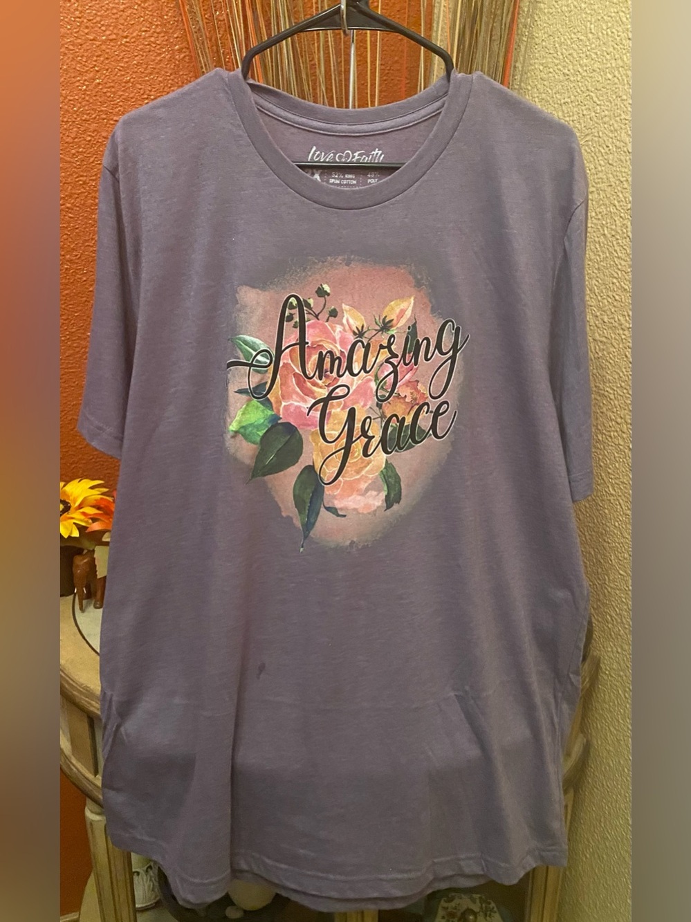 Love ❤️ in Faith - New - Women's 'Amazing Grace' Short Sleeve Tee - Deep Purple